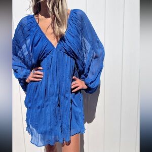 Mini Blue Flow Dress